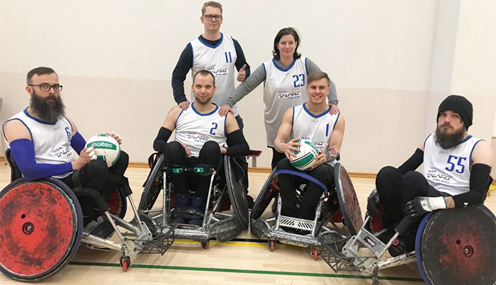 Pt-rugby-pelaajia yhteiskuvassa.