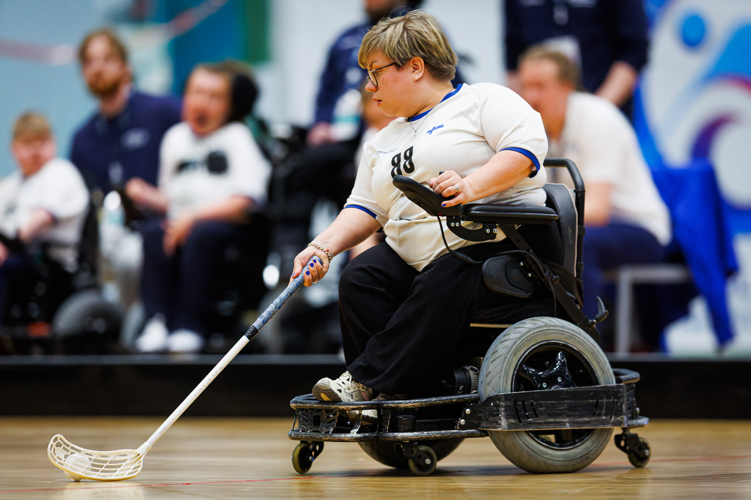 Ella-Riikka Isometsä pelitilanteessa MM-kisoissa Pajulahdessa.